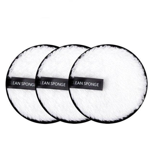 1/3PCS New Makeup Removal Sponge Flutter Wash Cotton Flapping Reusable Wet Sponge Face Puff Soft Natural Cleaner Premium Microfiber Cloth