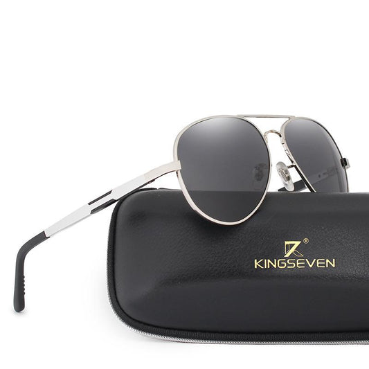 Aviation Luxury Aluminum Magnesium Gold Fashion Polarized Lens Sunglasses Men/Women Driving Mirror Sunglasses Military Style