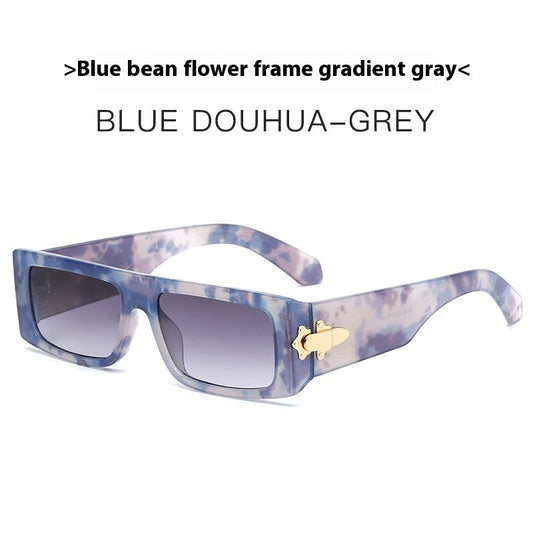 Rectangle Sunglasses for Women Retro Driving Glasses 90’s Vintage Fashion Narrow Square Frame n For Travel Rectangle Flat Top Frame Small Frame Sun Glasses For Women Men