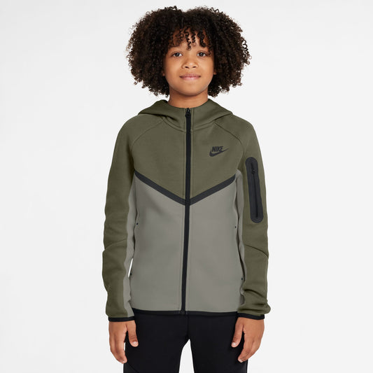 Nike Big Kids Sportswear Tech Fleece Jacket - Medium Olive