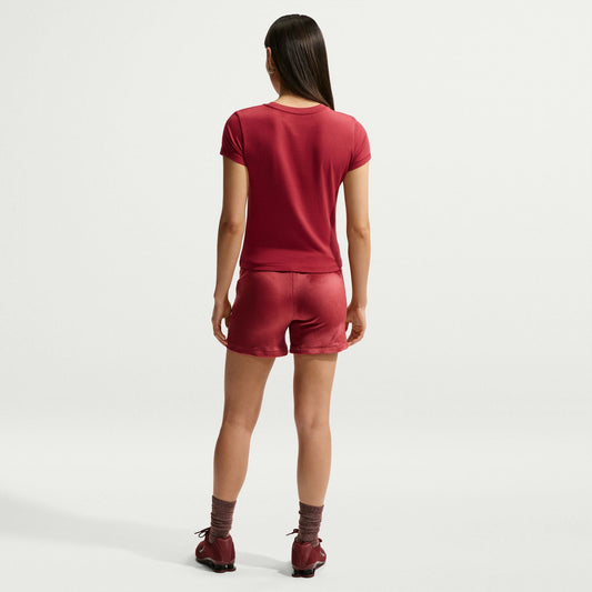 Nike Womens Cropped Tee - Crimson