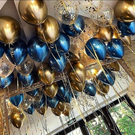 Luxury Gold Metal Latex Balloons 20pcs and Colored Confetti Birthday Party Decorations Kids Baby Wedding Ballons Luxury Modern Decoration for Celebrations