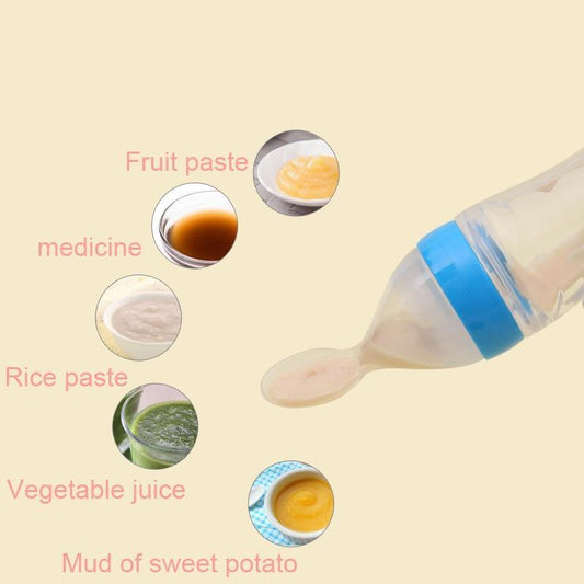 New Modern Baby Bottle Spoon Feeder Dropper Silicone Spoons for Feeding Medicine Kids Toddler Cutlery Utensils Children Accessories Newborn Bottle Spoon Ideal For Travel