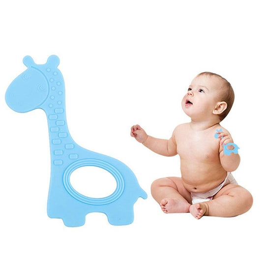 New Cute Giraffe Appease Teether Toy Teething Chew Toddler Silicone Natural Organic Food Perfect For Baby Boys and Girls