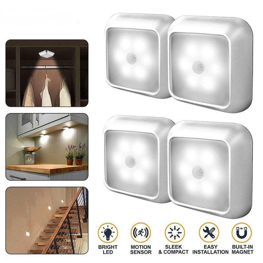 STEVVEX Wireless LED Pair Lamps with Motion sensor night lights lamp bedroom water closet Cabinet Corridor Stairwell Entrance battery lights