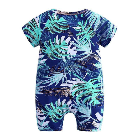 Summer Newborn Fashion Boy and Girls Printed Flower Short-sleeved Romper / jumpsuit For Kids