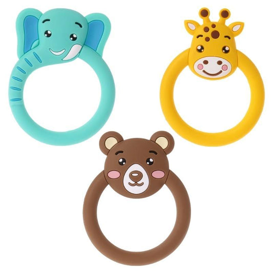 Baby Silicone Teether Pacifier Cartoon Teething Nursing Silicone BPA Free Toys For Baby KIds