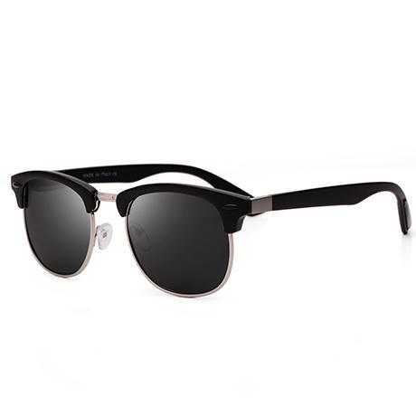Popular Retro New Polarized Men's Sunglasses UV400 Square Half Metal Frame Ladies Sunglasses Brand Design Glasses Driving Sunglasses