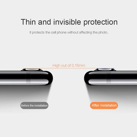 2pcs Camera Lens Protector Film For iPhone XS Max XR X glass on iPhone X 7 8 6 6S Plus 5 se Camera Lens Protector Ultra HD Back Camera Lens Tempered Glass Camera Cover Film for iPhone