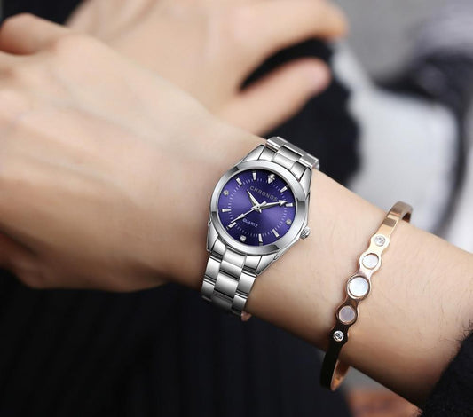 New STEVVEX Women Luxury Rhinestone Stainless Steel Quartz Watches Ladies Business Watch WIth Japanese Quartz Movement For Women and Girls