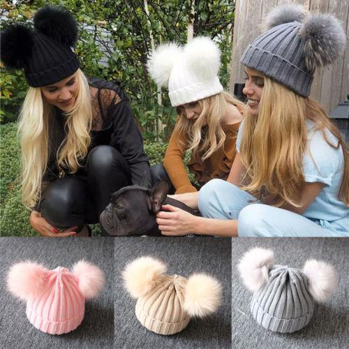 Newborn Baby Kids Girls Winter Warm Knit Hat Ball Beanie Cap Design
