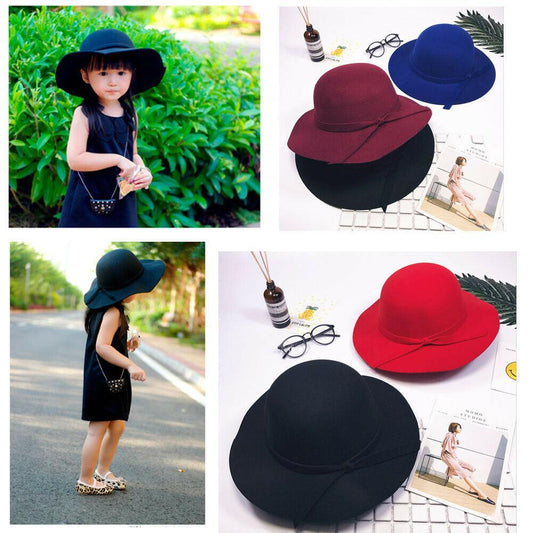 Modern Elegant Baby Summer Sweet Girls Hat With Bow knot Bowler Beach Hat For Girls