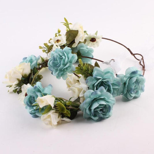 Modern Flower Headband Newborn Matching Flower Crown for Mother Kids Hair Band Accessories