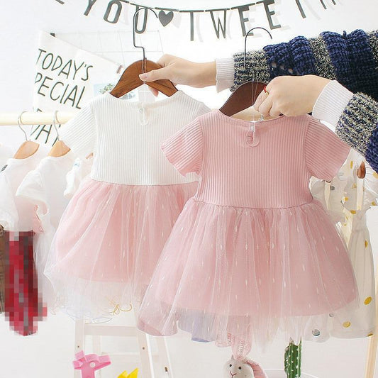 Modern Luxury elegant Newborn Baby Girl Dress for New Fashion Cute Princess Baby Dress Infant Clothing