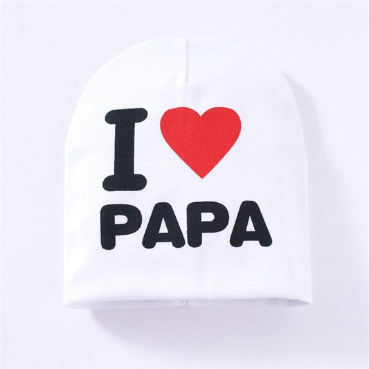 Baby " I Love mama , i love papa" Cap Children Cap Kids Solid Baby Beanie Hat Fashion Ears Straw In Modern New Design