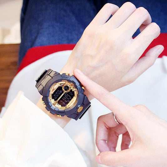 Electroic Shock Digital Watch Unisex Sports Waterproof Watch With LED Colorful Mode Wristwatch For Men and woman