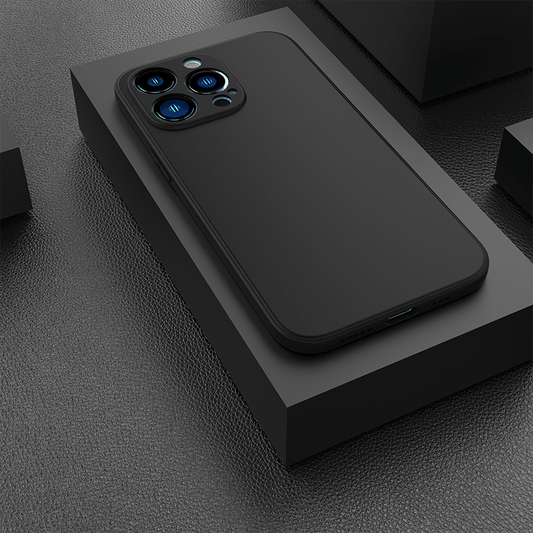 Black Case For Iphone 5 5s SE 2020 6 6s 7 8plus x 10 XR XS 11 12 13 Mini Pro MAX Silicon Cover Car Design Matte Black Silicone Back Cover For iPhone