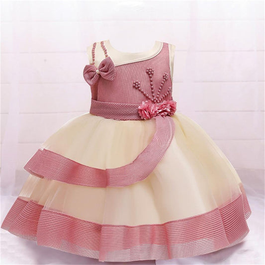 New Baby Girl Net Puffy Princess Party Dress Clothes Luxury Unique Design Perfect Gift