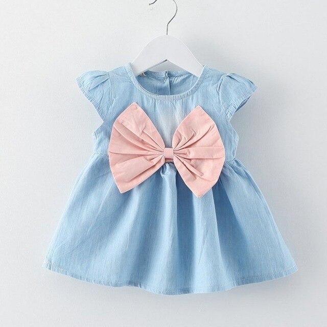 Children's Wear Dress Girls Dresses For Party and Wedding with 100% Cotton Striped Lapel Fly Sleeves
