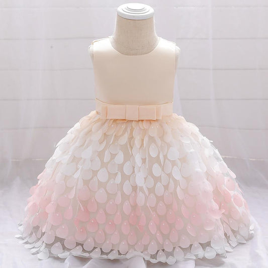 Newborn Baby Girls Clothes Christmas Princess Dress Lace Colorful Sequins Girls Wedding Party Ball Gown