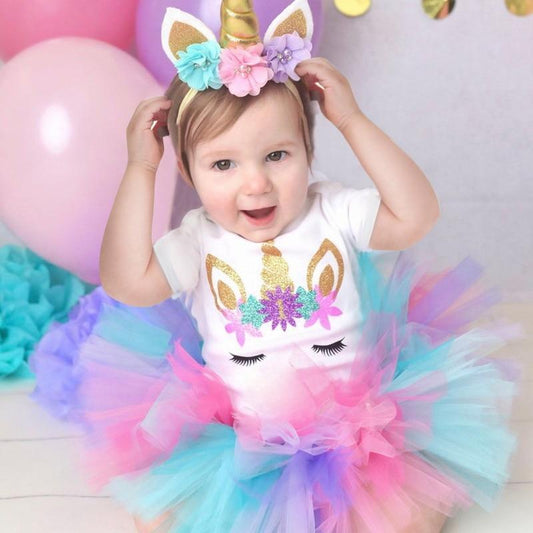 New 1st Birthday Tutu Baby Infant Christening Cake Dresses for Party Kids 1 Year Baby Girl For Birthday Party