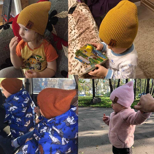 Modern Baby Set Hat Cap and Scrif And Snood Warm Hat Scarf Caps Scarves Knit Hats For Kids