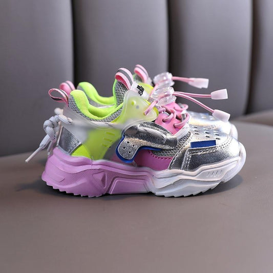 Baby Girls Boys Casual Shoes Soft Bottom Non-slip Breathable Outdoor Fashion Kids Sneakers Children Sports Shoes