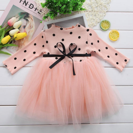 Modern Elegamt Newborn Princess Infant Baby Girl Clothes Polka Dot Tutu Ball Gown Party Dresses For Girls and Babies