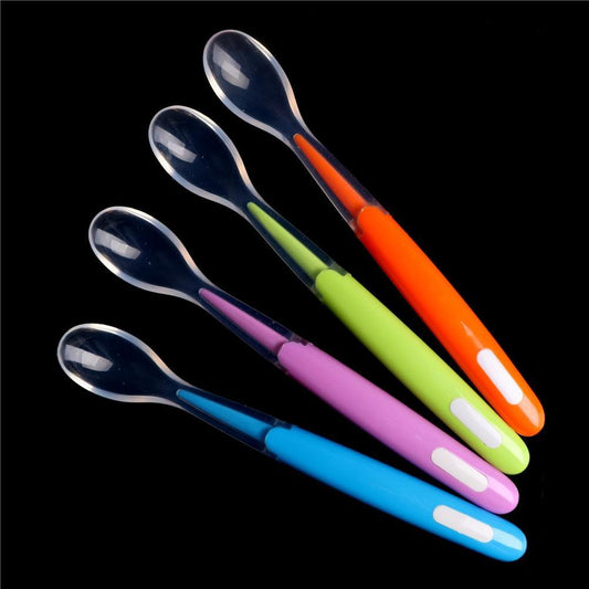Baby Silicone Spoon Newborn Water Feeding Training Spoon Baby Feeding Soft Soup Feeding Dishes Tableware Perfect For Childs