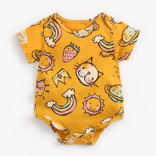 Luxury Modern Interesting Printed Newborn Baby Bodysuit Children Clothing Girls Boy Jumpsuit For Baby Kids