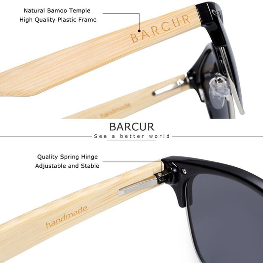 Brand Bamboo Handmade Luxury Polarized Modern and Retro Wood Sunglasses for Men and Women With UV400 Protection