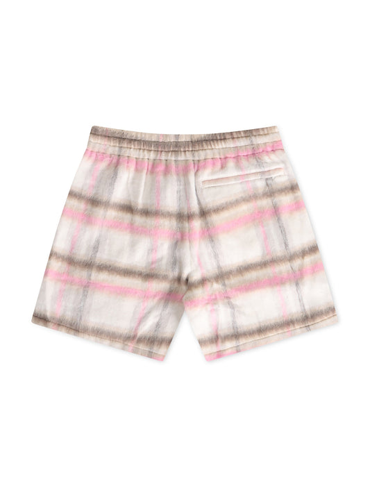 Sugarhill Tudor Mohair Shorts - Pink Plaid