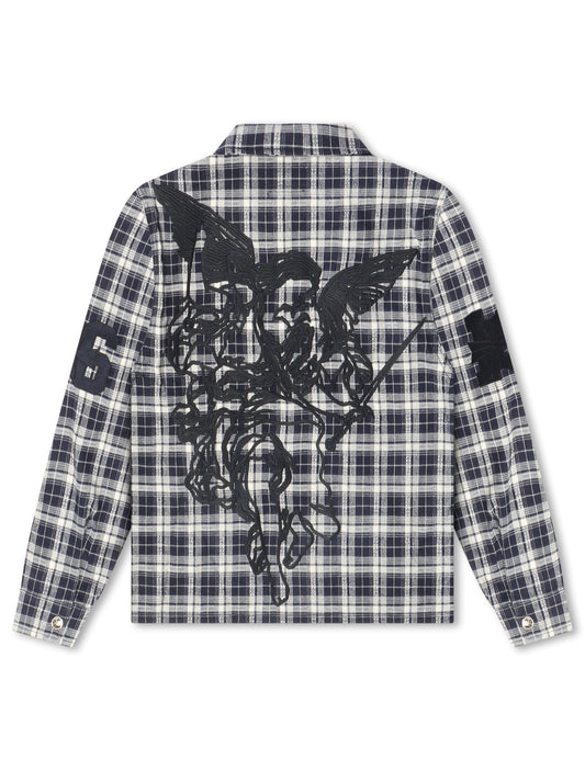Revenge Valkyrie Embroidered Flannel - Navy