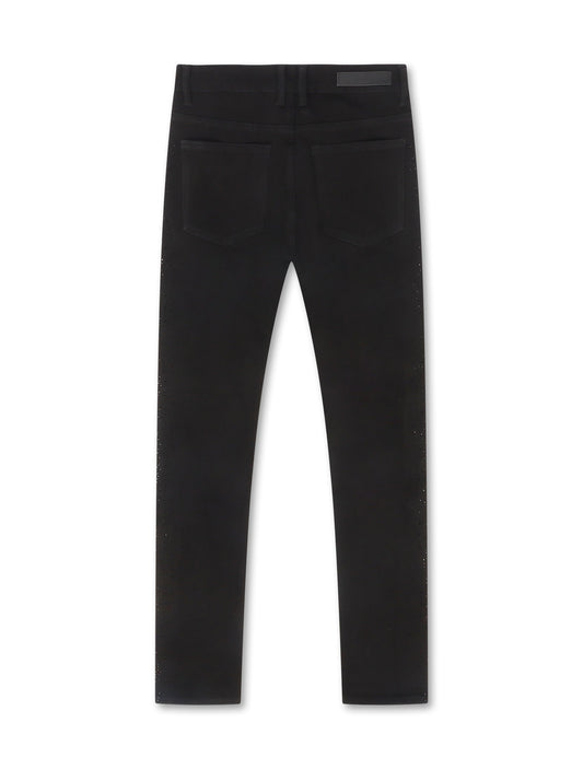 Embellish Frost Denim Rhinestone Jean - Black