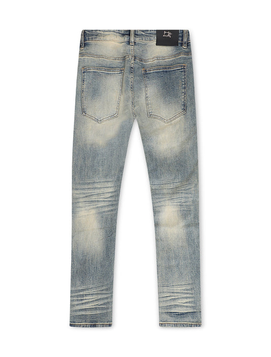 Damati Slim Fit Stretch Jeans - Blue Vintage Wash