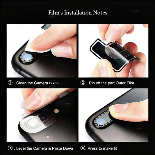 2pcs Tempered Glass for IPhone 14 Pro Max Plus Screen Protectors for IPhone14 13 Pro 13 Mini X XR Xs Max Se 2022 Camera Lens Lens Protectors Luminous Ring Glass for iPhone