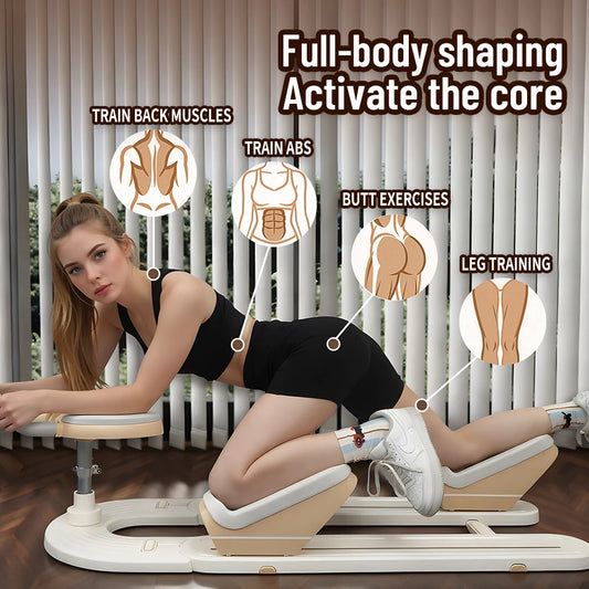 Spine Twist and Stretch Trainer, Low-Impact Home Gym Equipment for Waist Toning, Leg Stretching & Core Activation