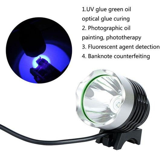 Adjustable Rechargeable UV Flashlight Portable Torch Ultra Violet LED Handheld For UV Glue Curing For Cellphone Repair Tool Curing Lamp Dryer For Urine Stain Detector Sterilization Phone Circuit Board