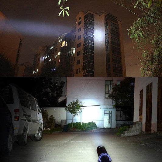 Adjustable Waterproof Super Bright Tactical Flashlights Handheld High Lumen Portable Torchlight Baton Baseball Bat LED Flashlight Aluminium Alloy Torch For Emergency And Self Defense