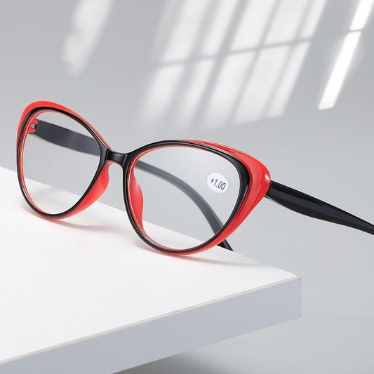 Anti-blue Light Coated Lenses Luxury Red Black Fashion Cat Eye Glasses For Women Reading Glasses & Men Computer Cateye Blue Light Blocking Reading Glasses