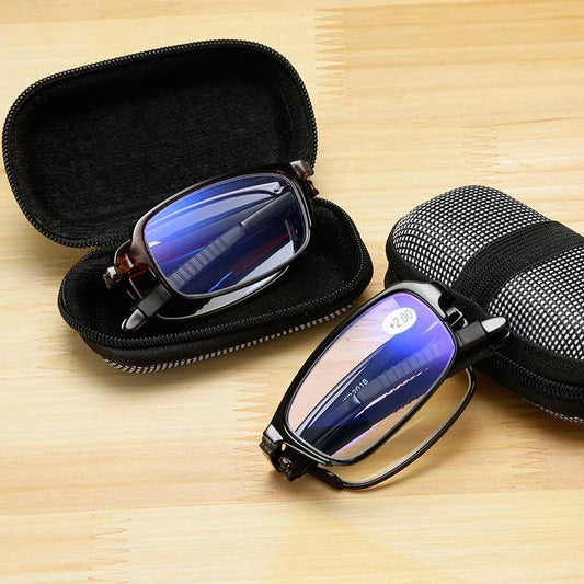 Anti UV Glare Eyestrain Foldable Computer Spring Hinge Readers For Women And Man Reading Glasses Retro Folding Spectacles Luxury Frame And TR Glasses Blue Light Readers+1.0 +1.5 +2.0 +2.5 +3.0 +3.5 +4.0