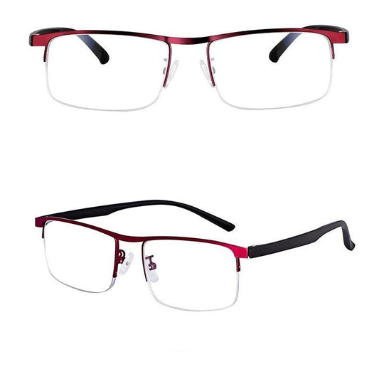 Attractive Metal Frame Sunglasses Style Intelligent Multifocal Progressive Reading Glasses and Men Women Dual-use Anti-Blue Light Automatic Adjustment Eyewear