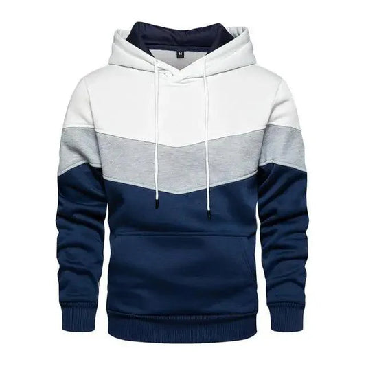 Autumn Casual Hoodie Male Thick Hoodies Hip Hop Streetwear Hooded Pullover Men Clothing Hoodies for Men Pullover Hip Hop Colors Block Pocket Mens Shirts Sport Tops Sweatshirts