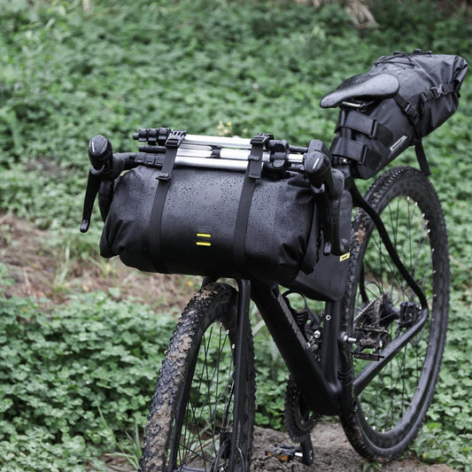 Bicycle Bag Waterproof Big Capacity Handlebar Bag 2 Piece Front Tube Cycling Bag Bike Accessories Bike Bag Waterproof Bike Handlebar Bag Bicycle For Sport Bicycle Cycling Accessories