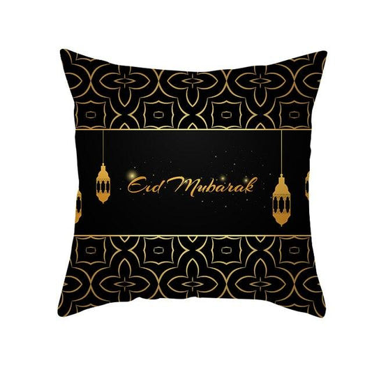 Black Gold Pattern Decorative Pillowcase Cushion Peach Skin Colorful Decorative Pillow Cases Sofa Couch Decoration Cushion Covers Pillow Beautiful Pillowcase