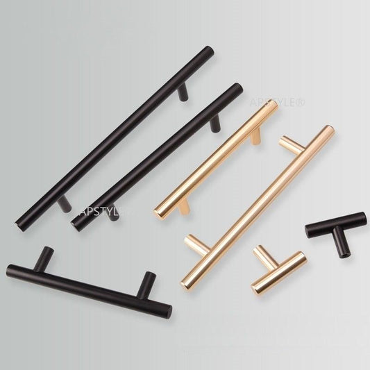Black Golden Cupboard Handle Brushed Stainless Steel Kitchen Cabinet Door Knob Furniture Drawer Pull Hardware Pulls Bar Handle Furniture Handle Drawer Pull Hardware Stainless Steel Kitchen Drawer Pulls Cabinet Handles