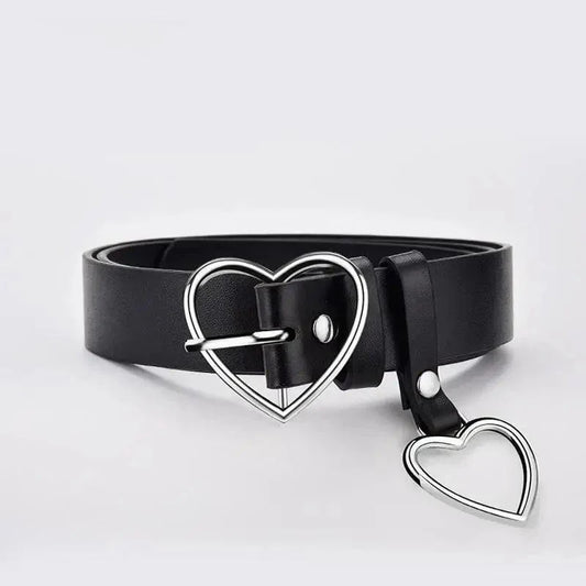 Black Heart Shaped Belt High Quality Love Elegant Belts For Women Vintage Design Belt Ladies Dress Waistband For Jeans Shorts Ladies Dress