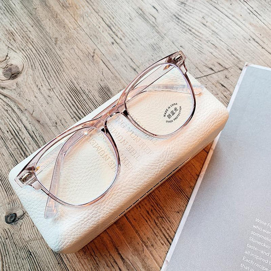 Blue Light Blocking Glasses Frame Lightweight Eyeglasses Frame Filter Blue Ray Computer Game Glasses Oversized Women Eyeglasses Transparent Anti Blue Ray Men Modern Simple Frames