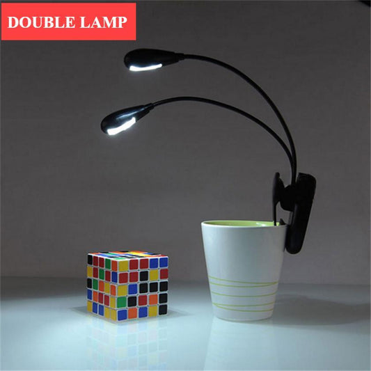 Super Adjustable Goosenecks Clip LED Lamp For Book Reading With Stand And Double Ligh Rechargeable 12 LED Warm Book Light, Clip On Bed Reading Light, Music Stand Lamp, 2 Brightness & 2 Goosenecks Light Up 2 Full Pages. Perfect For Bookworms, Kids & Music