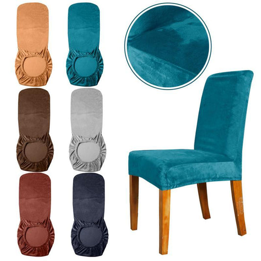 Chair Cover Stretch Minimalist Style Silver Soft Stretch Solid Color Household Sofa Cover House Washable Spandex Kitchen Chair Covers Stretch Jacquard Parson Chair Slipcover Removable Washable Chair Protector for Home